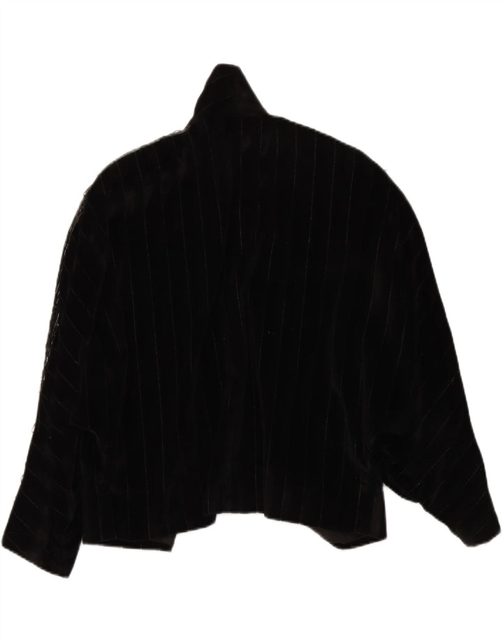 VINTAGE Womens Open Blazer Jacket IT 48 XL Black