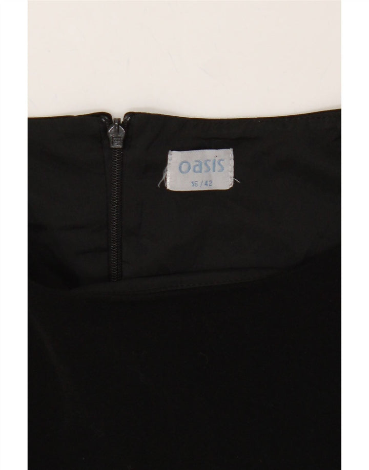 OASIS Womens Sleeveless Sheath Dress UK 16 Large Black Polyester Vintage Oasis and Second-Hand Oasis from Messina Hembry 