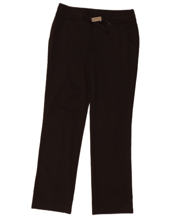 TRUSSARDI Womens Bootcut Casual Trousers IT 44 Medium W32 L31 Brown