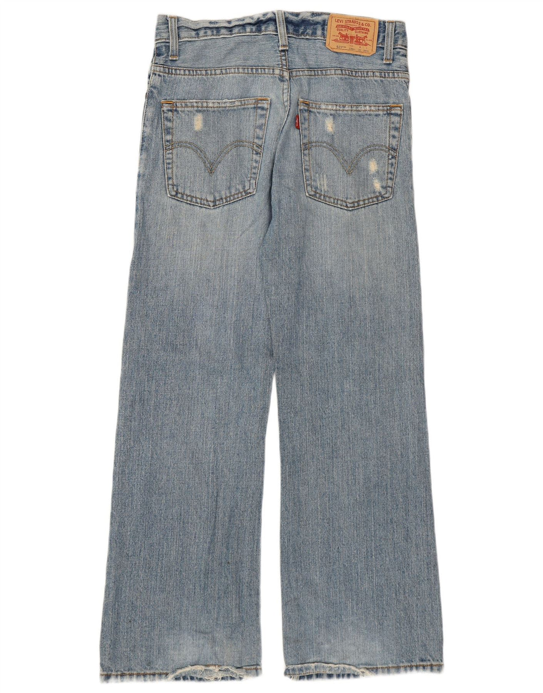 Levi's Womens 527 Distressed Bootcut Jeans Size 12 Medium W28 L27 Blue