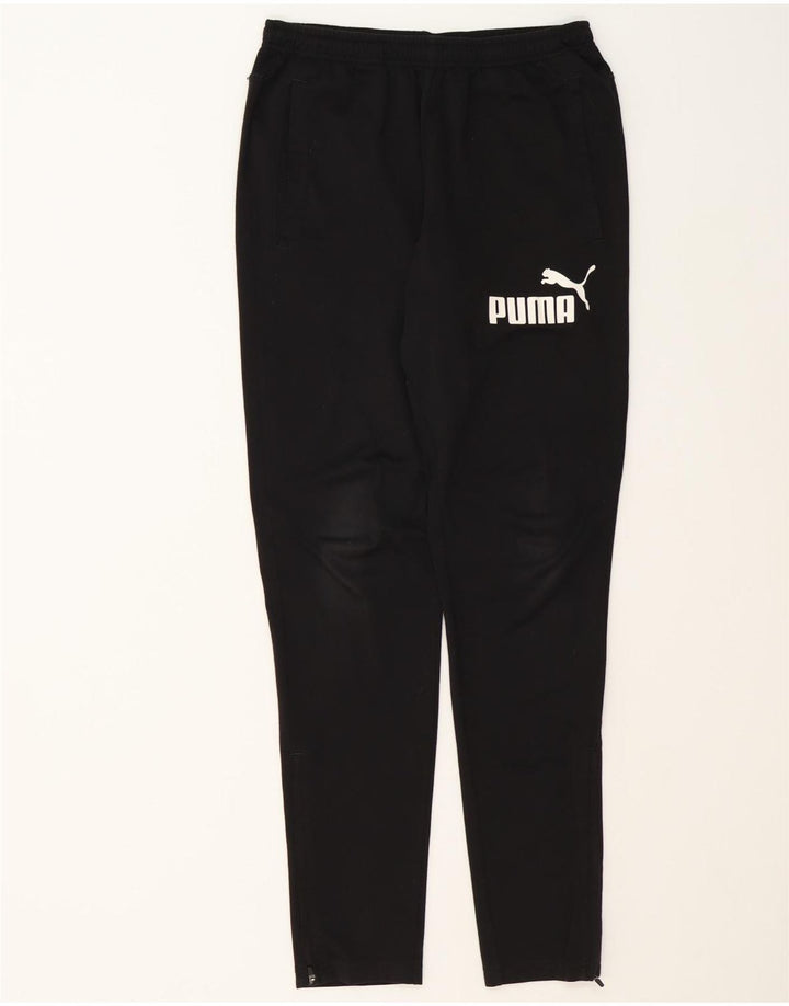 PUMA Mens Graphic Tracksuit Trousers Small  Black Polyester Vintage Puma and Second-Hand Puma from Messina Hembry 