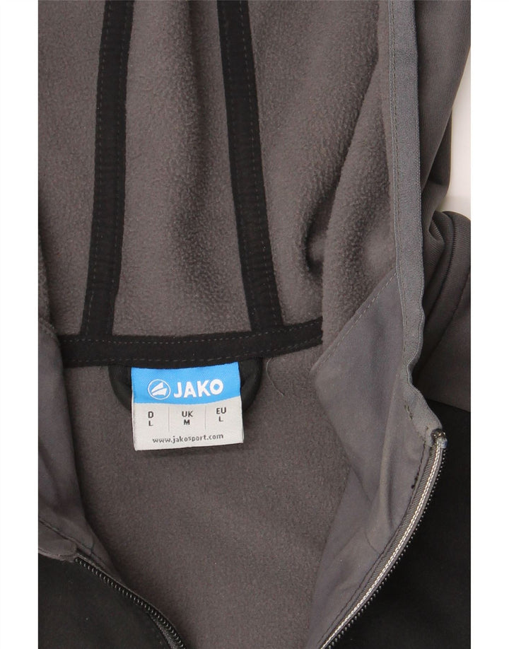 JAKO Mens Zip Hoodie Sweater Medium Black Colourblock Polyester Vintage Jako and Second-Hand Jako from Messina Hembry 