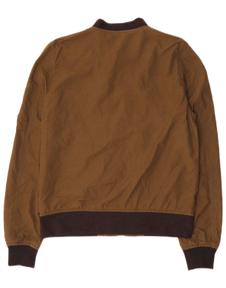 Zara Womens Oversized Bomber Jacket UK 6 XS Brown