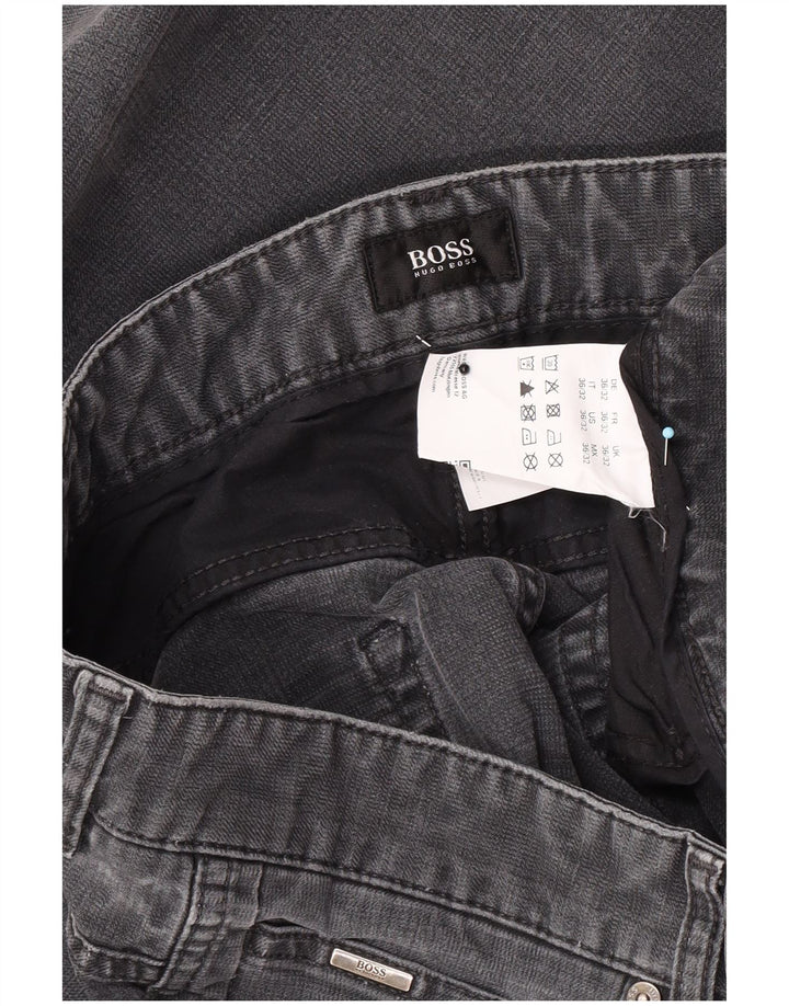 Hugo Boss Herre Slim Jeans W36 L32 Grå Bomuld