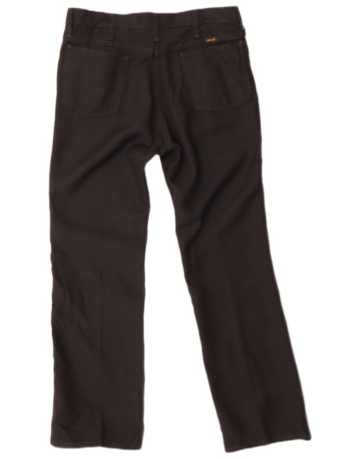 WRANGLER Womens Straight Casual Trousers W34 L30 Black Polyester