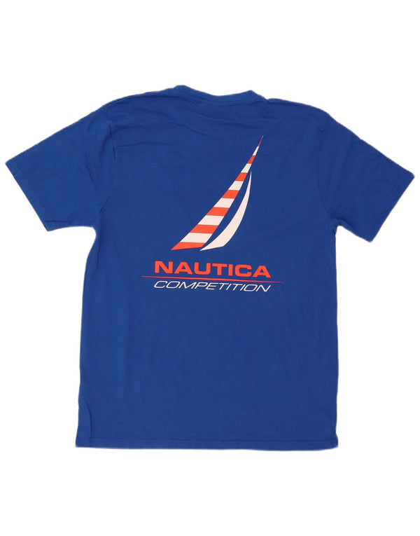 Nautica Mens Graphic T-Shirt Top Medium Blue Cotton