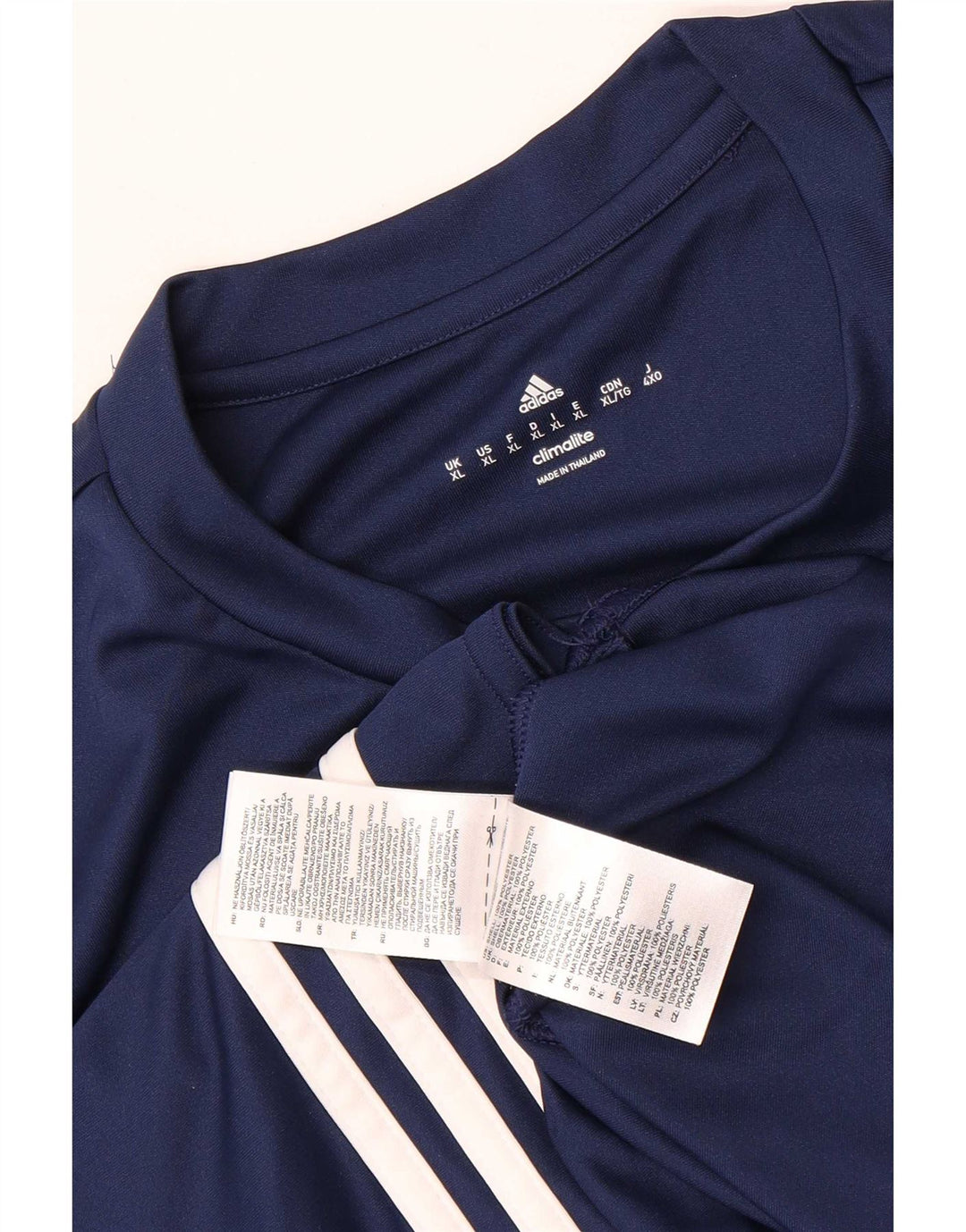 Adidas Mens Climalite T-Shirt Top XL Navy Blue Polyester