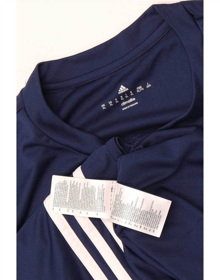 Adidas Mens Climalite T-Shirt Top XL Navy Blue Polyester
