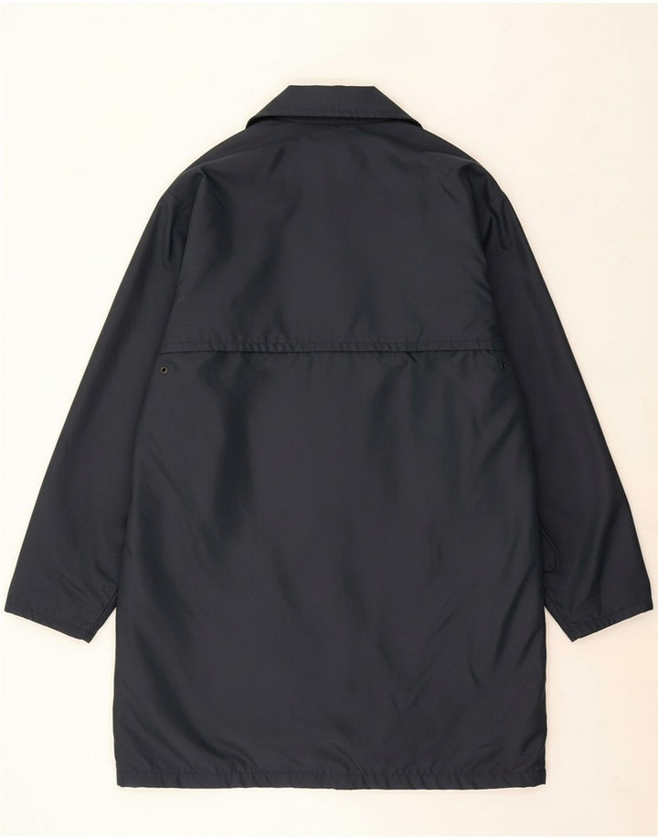 VINTAGE Mens Windbreaker Jacket UK 36 Small Navy Blue Nylon