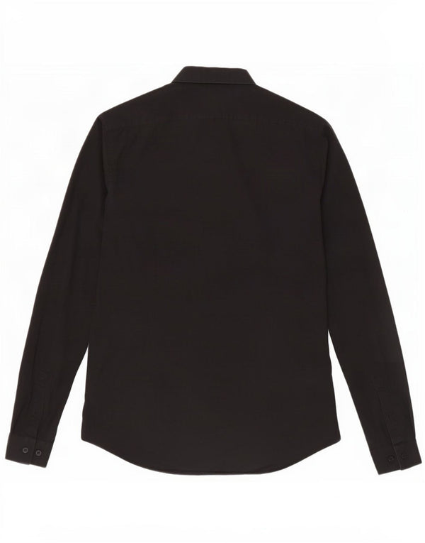 Calvin Klein Mens Extra Slim Fit Shirt Size 38 15 Medium Black
