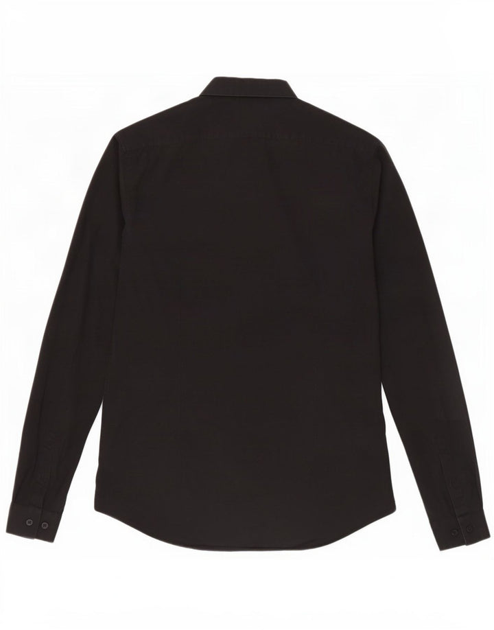 Calvin Klein Mens Extra Slim Fit Shirt Size 38 15 Medium Black