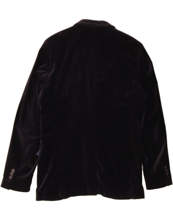 Jaqueta blazer masculina de veludo com 2 botões SCOTCH & SODA IT 52 XL algodão preto