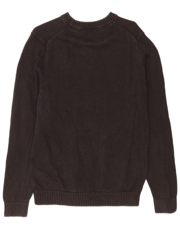 Męski sweter z okrągłym dekoltem Calvin Klein Jeans, średni czarny klasyczny