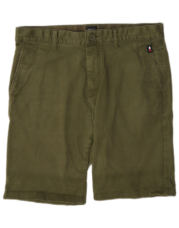 Pantaloncini chino da uomo Tommy Hilfiger W32 cotone kaki medio