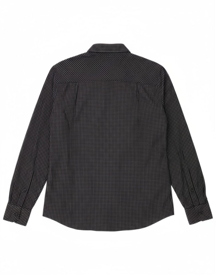 LEE Mens Shirt Large Black Check Cotton