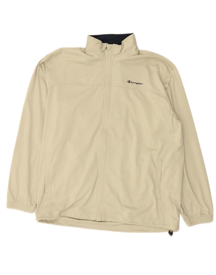 CHAMPION Mens Tracksuit Top Jacket XL Off White Polyester Vintage Champion and Second-Hand Champion from Messina Hembry 