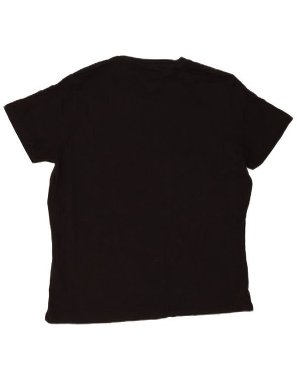 T-shirt grafica da uomo Tommy Hilfiger Top XL in cotone nero