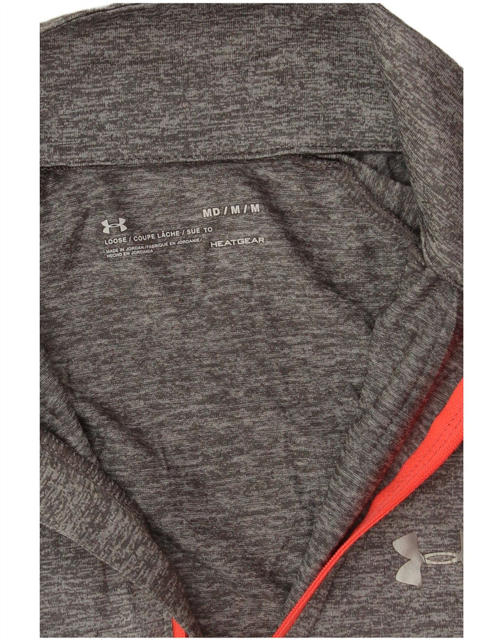 UNDER ARMOUR Dame Heat Gear Pullover Træningsdragt Top UK 12 Medium Grå