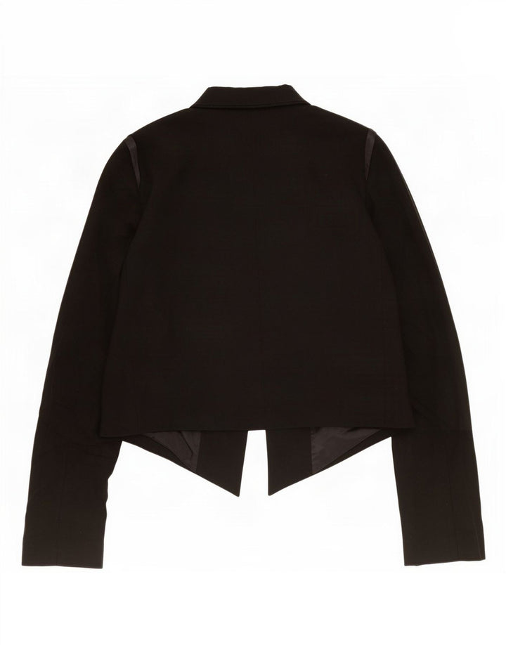 Blazer pentru femei Zara UK 12 Lână neagră medie