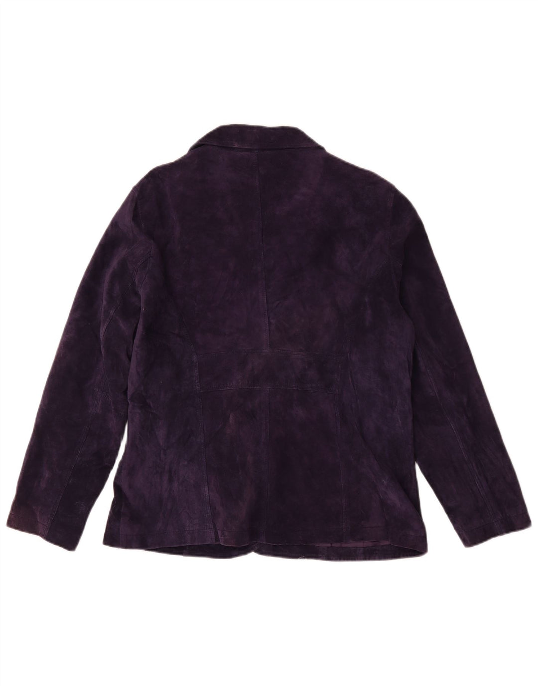 TCM Womens 3 Button Suede Blazer Jacket UK 20 2XL Purple Leather