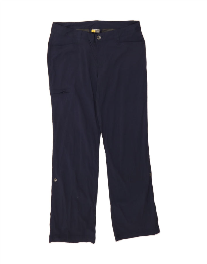 EDDIE BAUER Womens Straight Cargo Trousers US 8 Medium W32 L31 Navy Blue Vintage Eddie Bauer and Second-Hand Eddie Bauer from Messina Hembry 