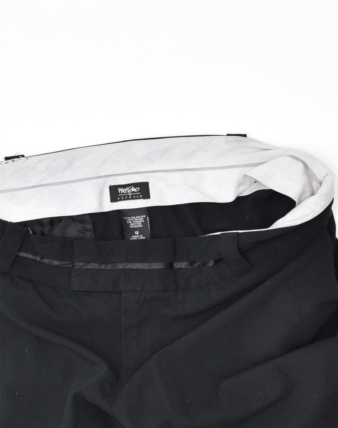 MOSSIMO Womens Stretch Wide Leg Suit Trousers UK 12 W36 L31 Black | Vintage Mossimo | Thrift | Second-Hand Mossimo | Used Clothing | Messina Hembry 