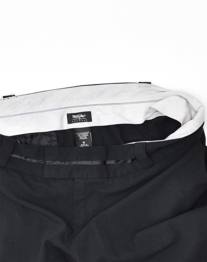 MOSSIMO Womens Stretch Wide Leg Suit Trousers UK 12 W36 L31 Black | Vintage Mossimo | Thrift | Second-Hand Mossimo | Used Clothing | Messina Hembry 