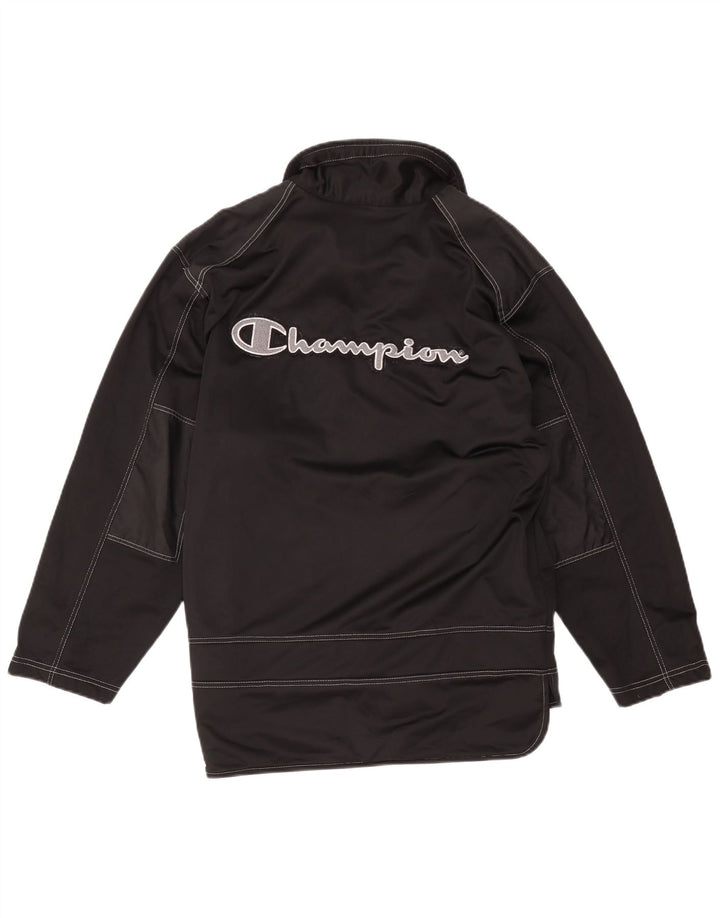 Champion Mens Graphic Tracksuit Top Jacket Small Black Polyester