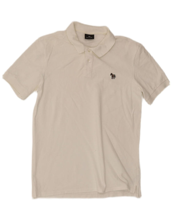 Polo da uomo Paul Smith piccola in cotone bianco