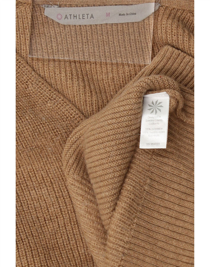 ATHLETA Womens Oversized V-Neck Jumper Sweater UK 14 Medium Beige Vintage Athleta and Second-Hand Athleta from Messina Hembry 