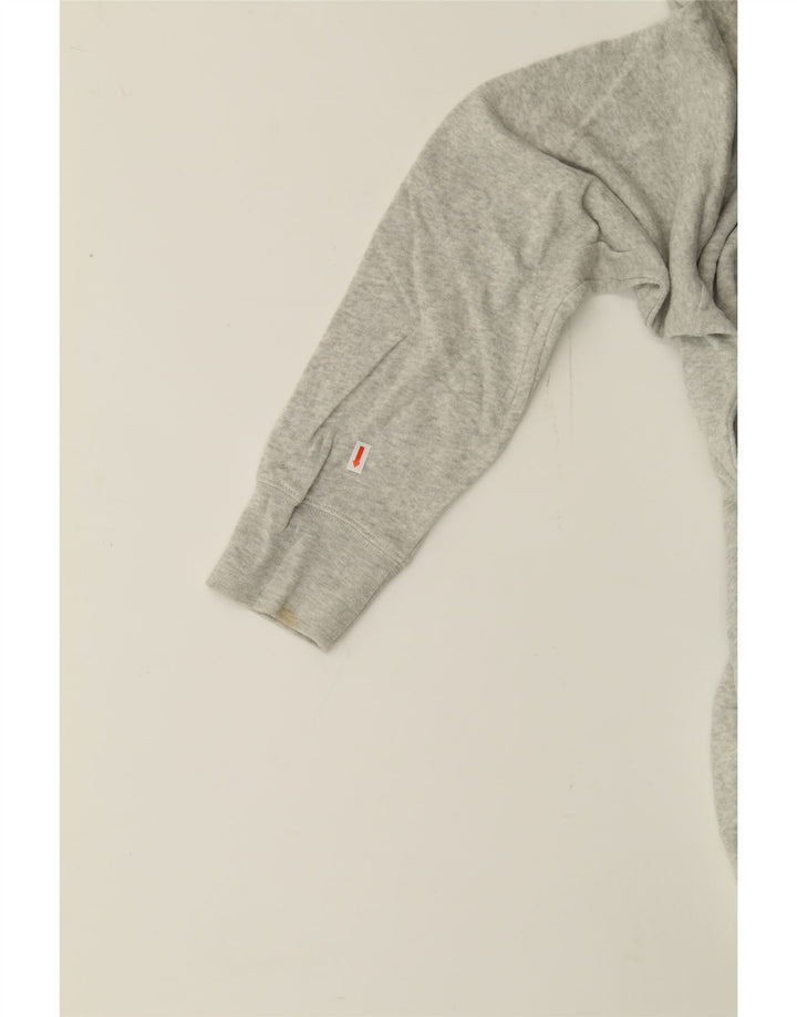 J. CREW Womens Button Neck Sweatshirt Jumper UK 16 Large Grey Flecked Vintage J. Crew and Second-Hand J. Crew from Messina Hembry 