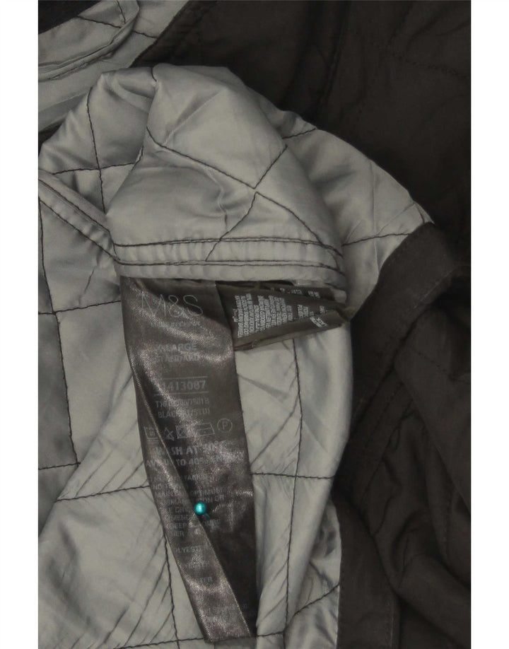 Marks & Spencer Mens Blue Harbour Quilted Jacket UK 42 XL Black Polyester