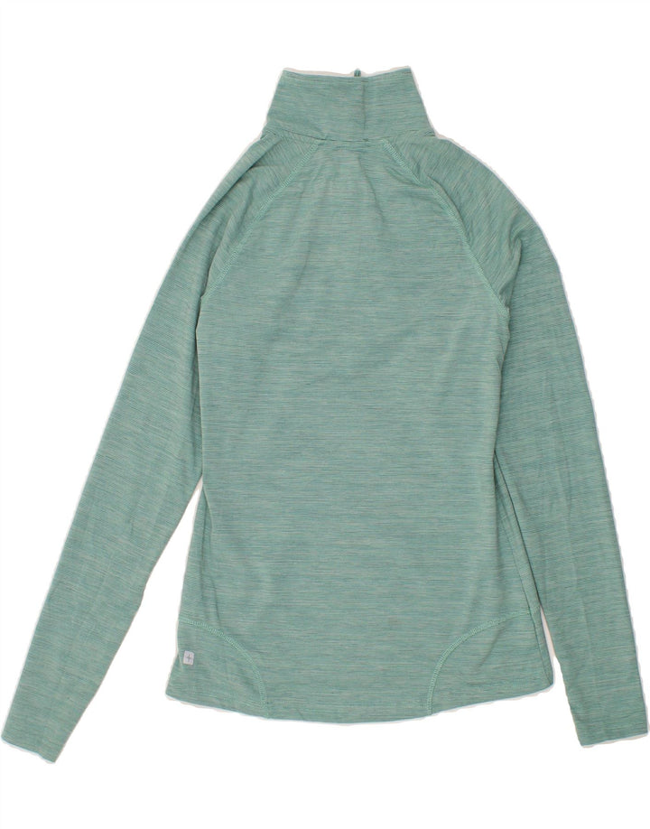 MOUNTAIN WAREHOUSE Womens Zip Neck Pullover Tracksuit Top UK 8 Small Green Vintage Mountain Warehouse and Second-Hand Mountain Warehouse from Messina Hembry 