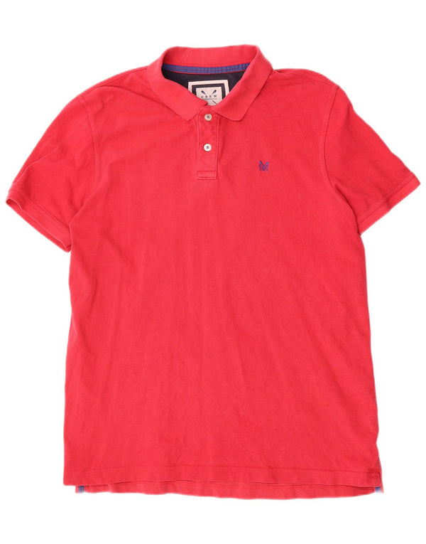 Crew Clothing Mens Polo Shirt Large Red Cotton