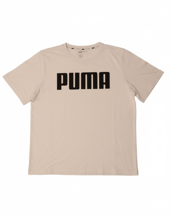 PUMA Mens Graphic T-Shirt Top 2XL White
