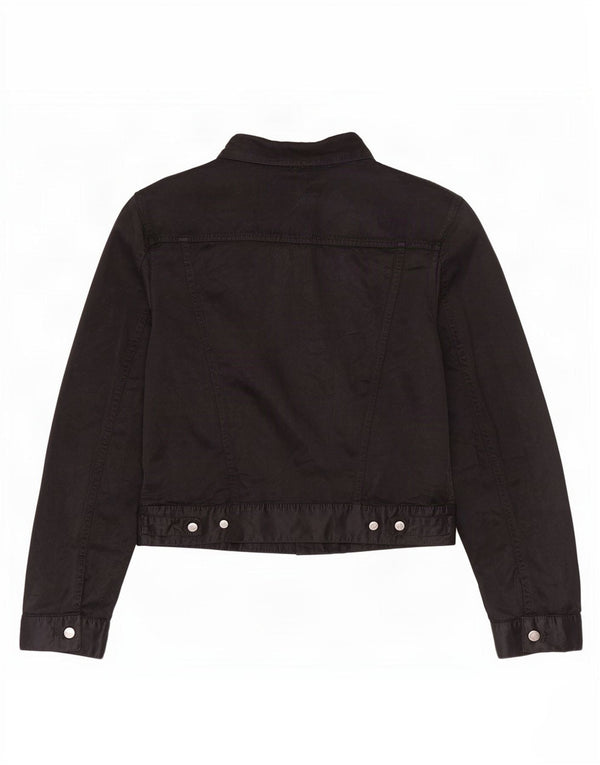 Diesel Damen Utility-Jacke UK 18 XL Schwarz Baumwolle