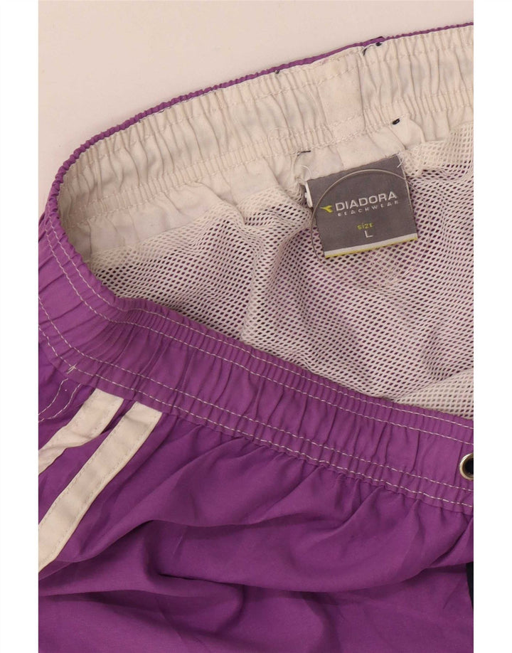 Diadora Mens Swimming Shorts Large Purple Polyester