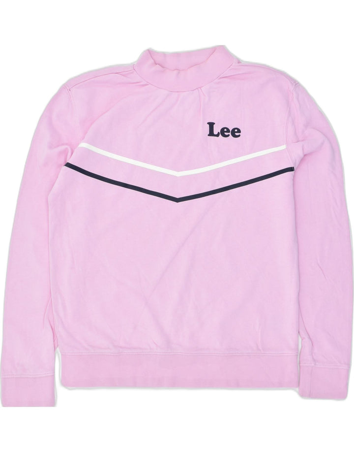 LEE Womens Sweatshirt Jumper UK 6 XS Pink Cotton | Vintage | Thrift | Second-Hand | Used Clothing | Messina Hembry 