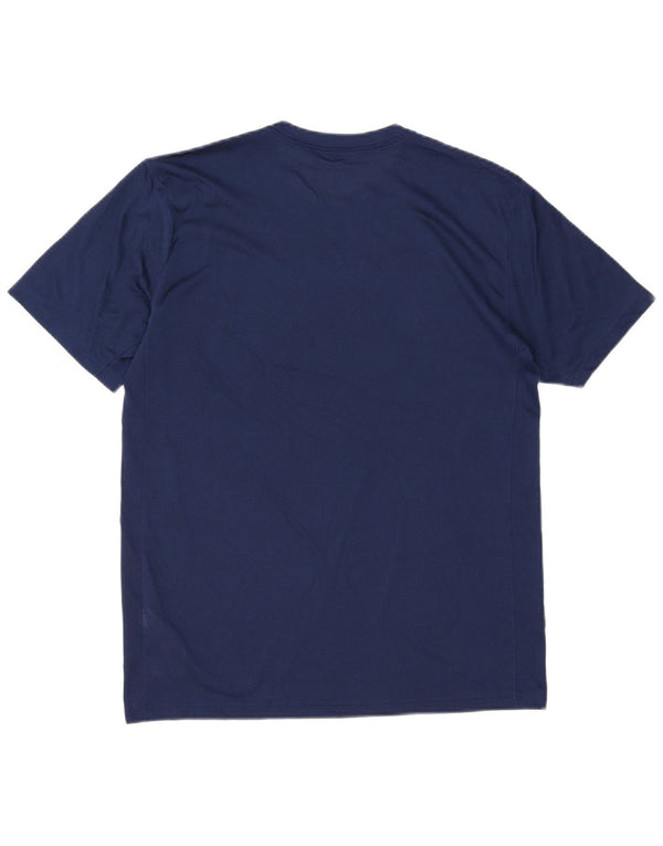 Nike Mens Dri Fit Graphic T-Shirt Top Medium Navy Blue Polyester