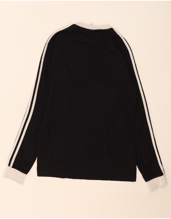 Adidas Mens Top Long Sleeve XS Black Colourblock Cotton