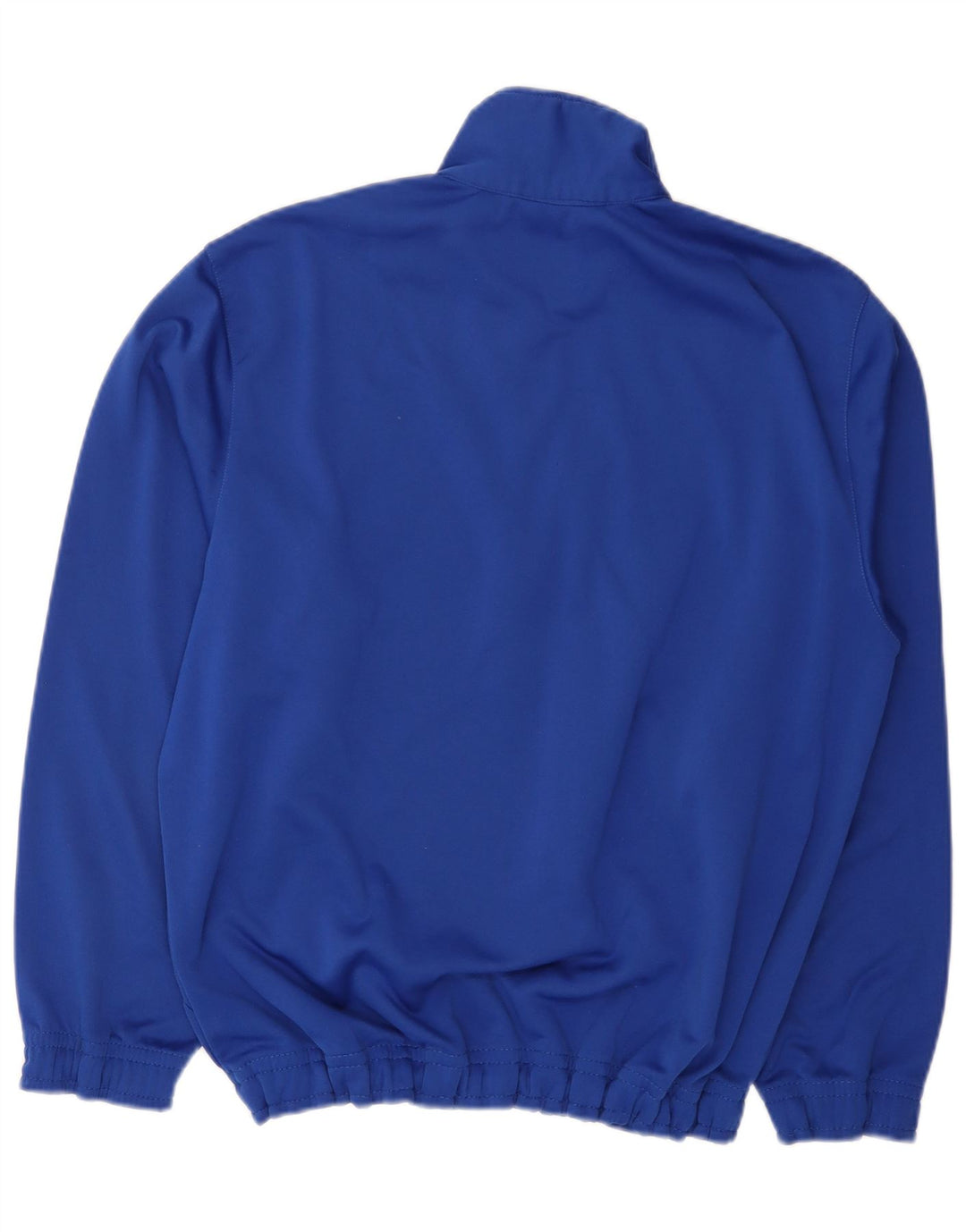 Felpa da uomo con collo con zip Lotto, maglione grande, in poliestere blu