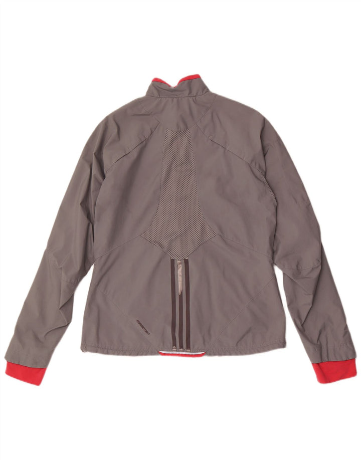 Giacca da tuta da donna Adidas UK 16 Large Grigio Colourblock Poliestere