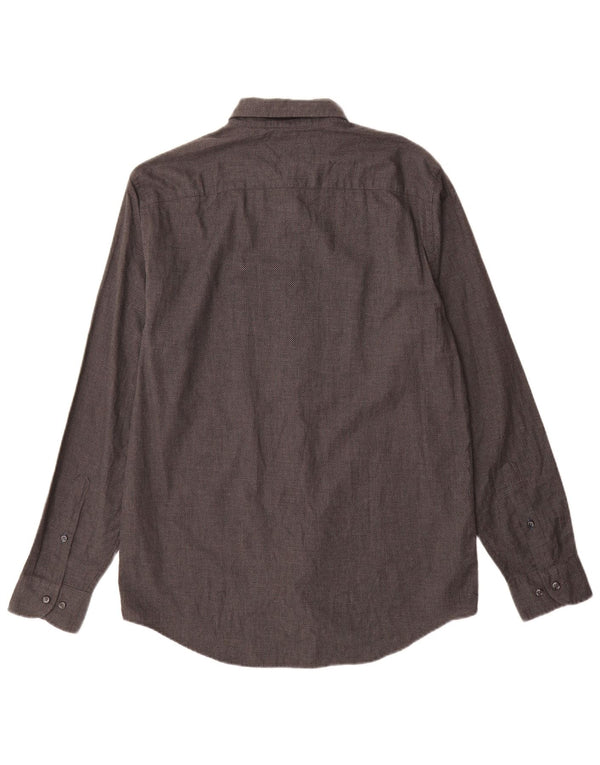 Tommy Hilfiger Mens Shirt Medium Grey Spotted Cotton