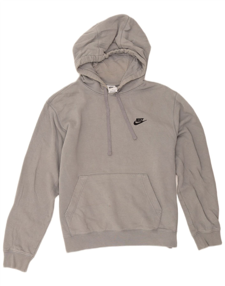 Nike Mens Hoodie Jumper Medium Grey Cotton