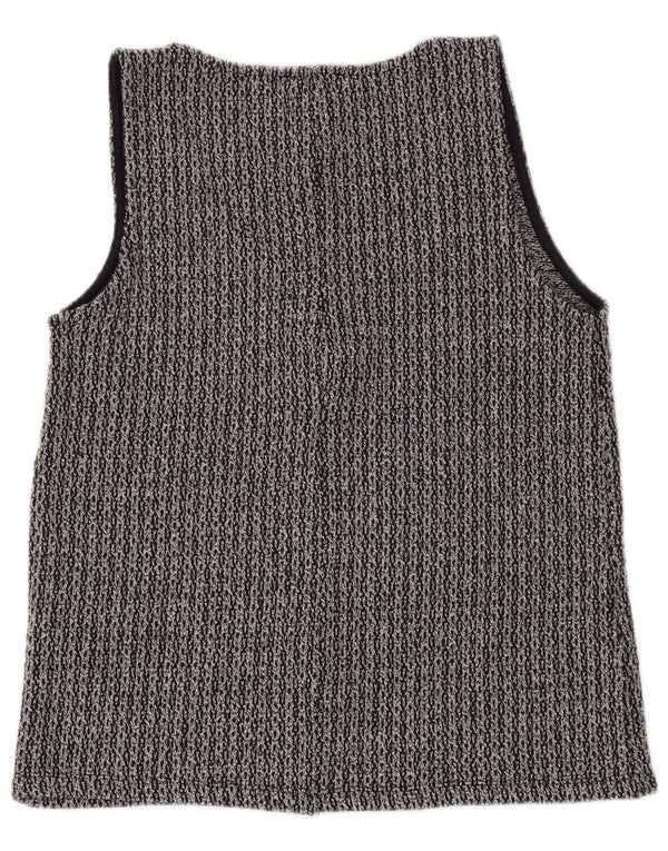 Zara Damevest Top UK 12 Medium Grå Polyester