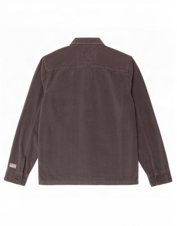 Hollister Chemise en velours côtelé pour homme Small Gris Coton