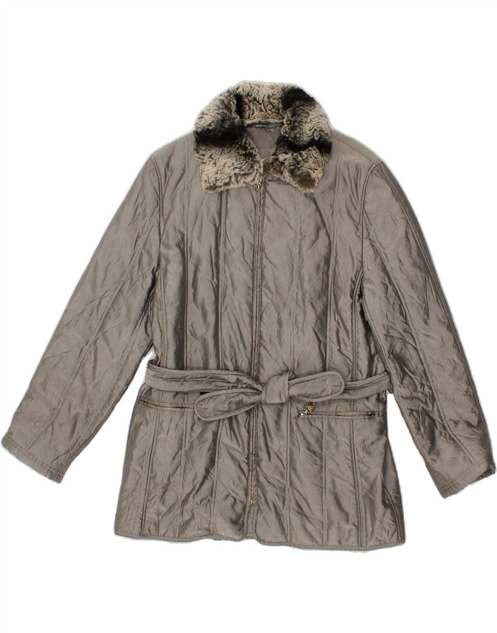 ESCADA Womens Padded Coat EU 38 Medium Grey Acetate Vintage Escada and Second-Hand Escada from Messina Hembry 