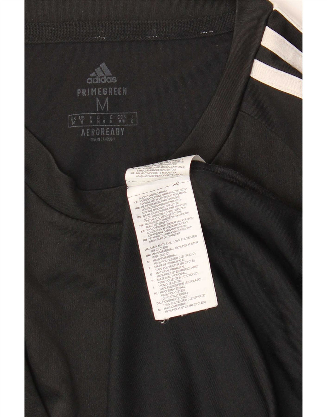 Adidas Mens Aeroready T-Shirt Top Medium Black Polyester