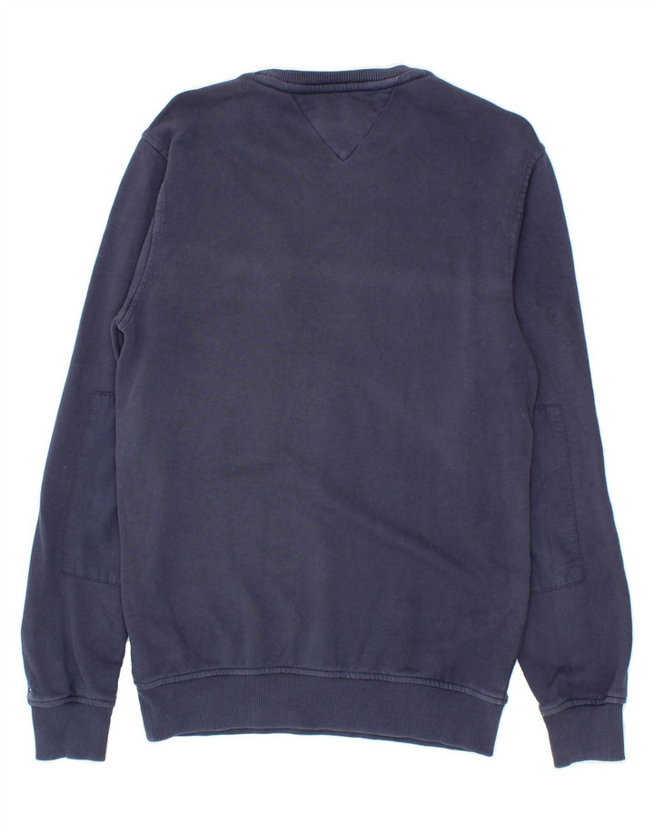 TOMMY HILFIGER Mens Sweatshirt Jumper Small Navy Blue Cotton Vintage Tommy Hilfiger and Second-Hand Tommy Hilfiger from Messina Hembry 