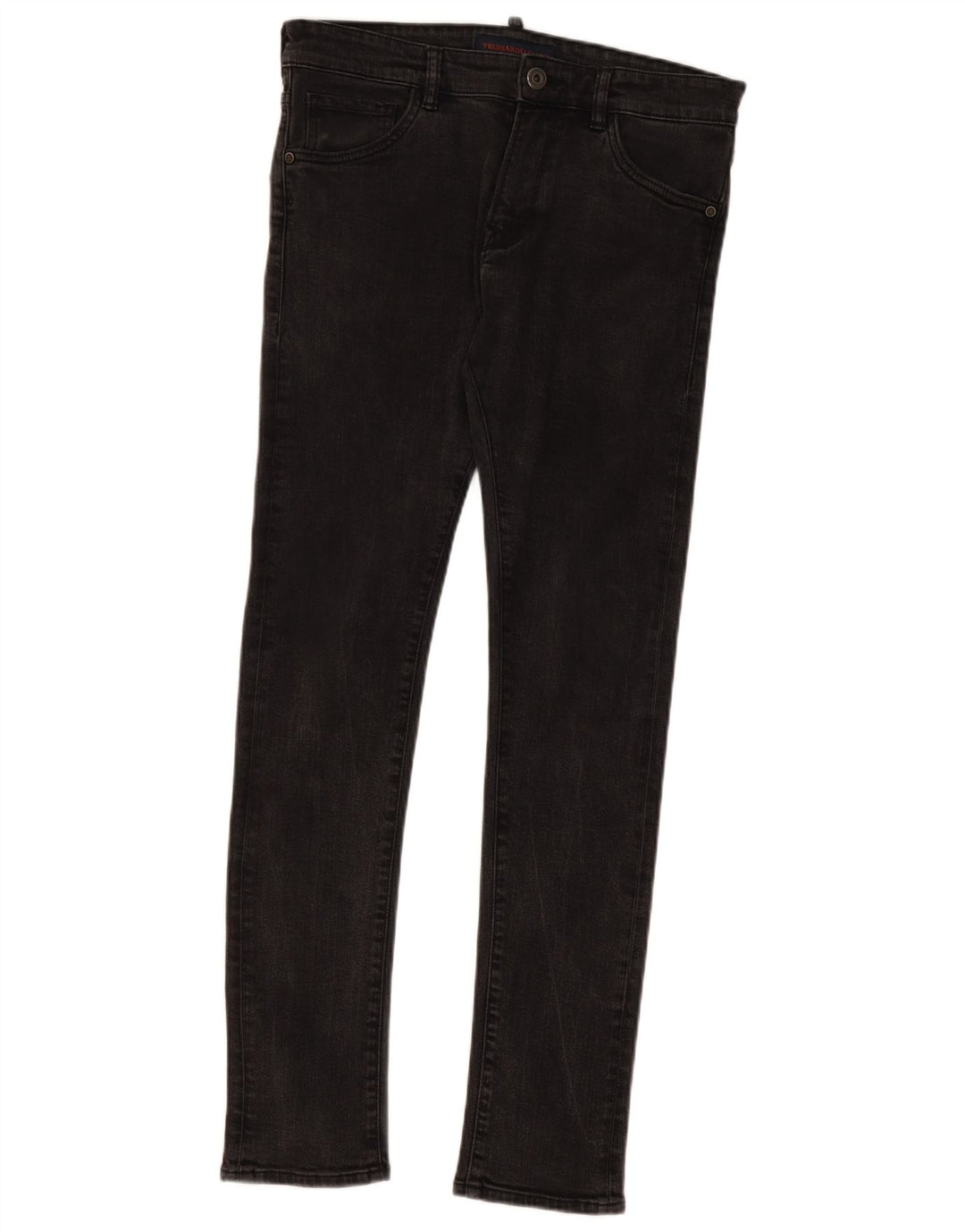 TRUSSARDI Mens Slim Jeans W34 L31  Black Cotton